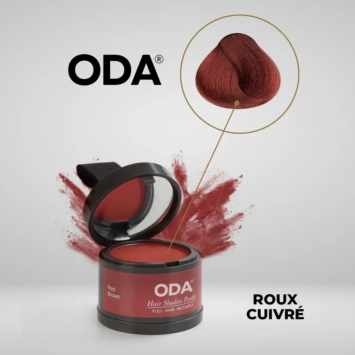 Teinture Capillaire en Poudre Oda® - Couvre Tous les Cheveux Blancs (Achetez 1, Recevez-en 2)